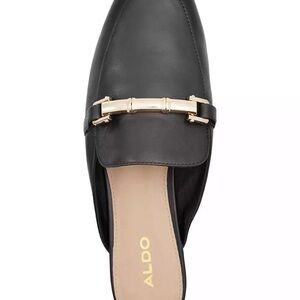 ALDO Women's Boski Tailored Bit-Ornament Flat 7 black mules